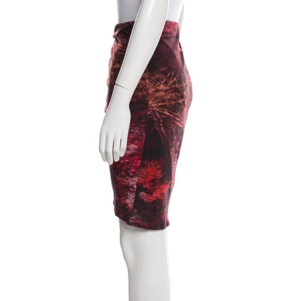 Helmut Lang Wrap Skirt Large Womens Midnight Floral Black Red Draped Y2K small - Picture 3 of 10